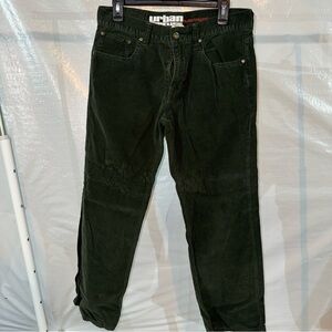 Urban Pipeline Men's Dark Green Corduroy Pants